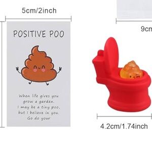 Positive Poo Funny Novelty Gift Poop Toilet With Card Squishy Funny Toy Gift New